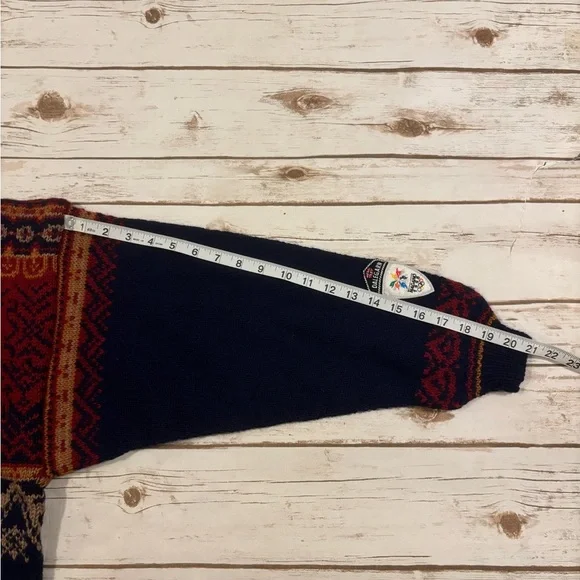 Vintage Dale Of Norway Olympic Nagano 1998 Quarter Zip Wool Sweater XL - Picture 4 of 12